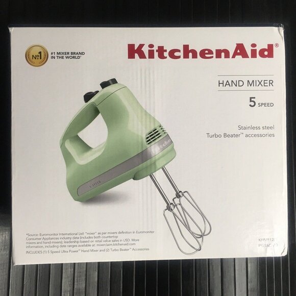 PISTACHIO GREEN KitchenAid Ultra Power 5-Speed Hand Mixer KHM512PT New in Box - Picture 9 of 13